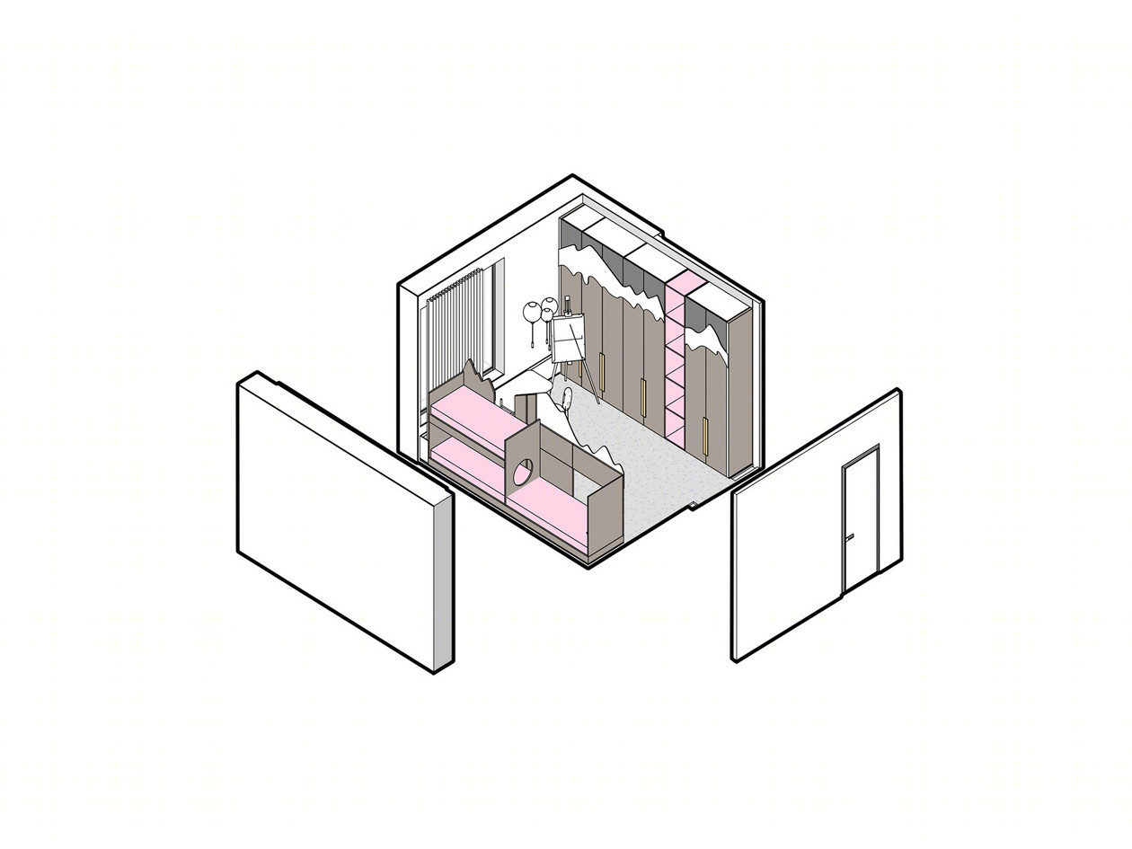俄罗斯109㎡住宅设计 超独特的设计感-12