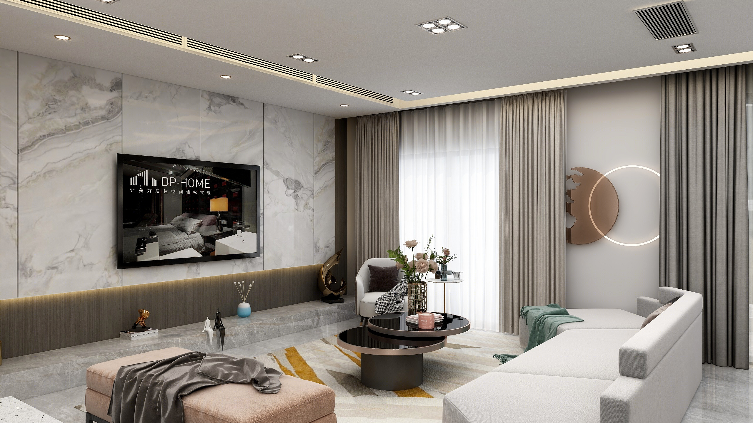 无主灯，开放式厨房-3