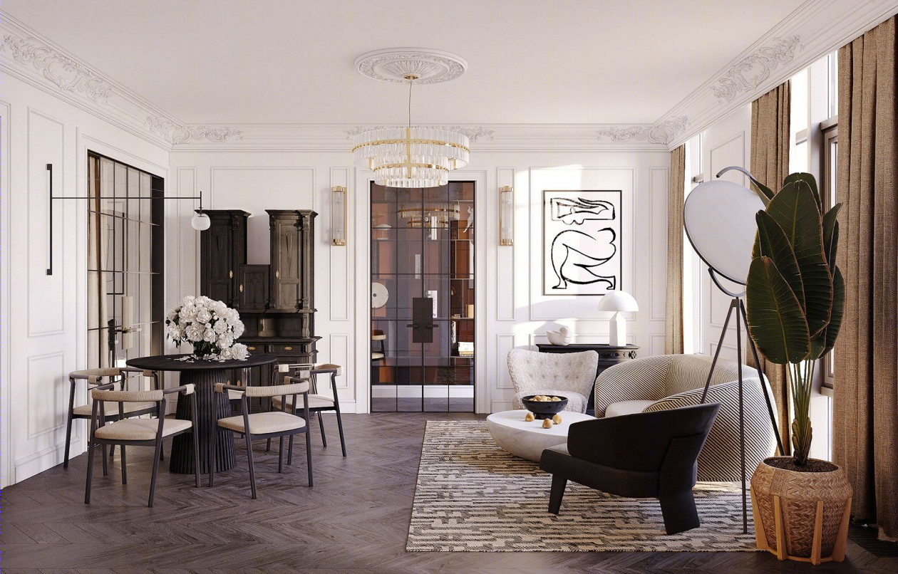 120㎡乌克兰基辅多彩空间设计-4