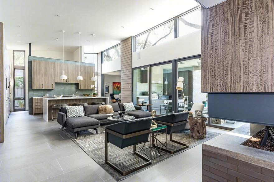 德州达拉斯“Waitka”住宅 | 保护树木融入空间的优雅设计-12