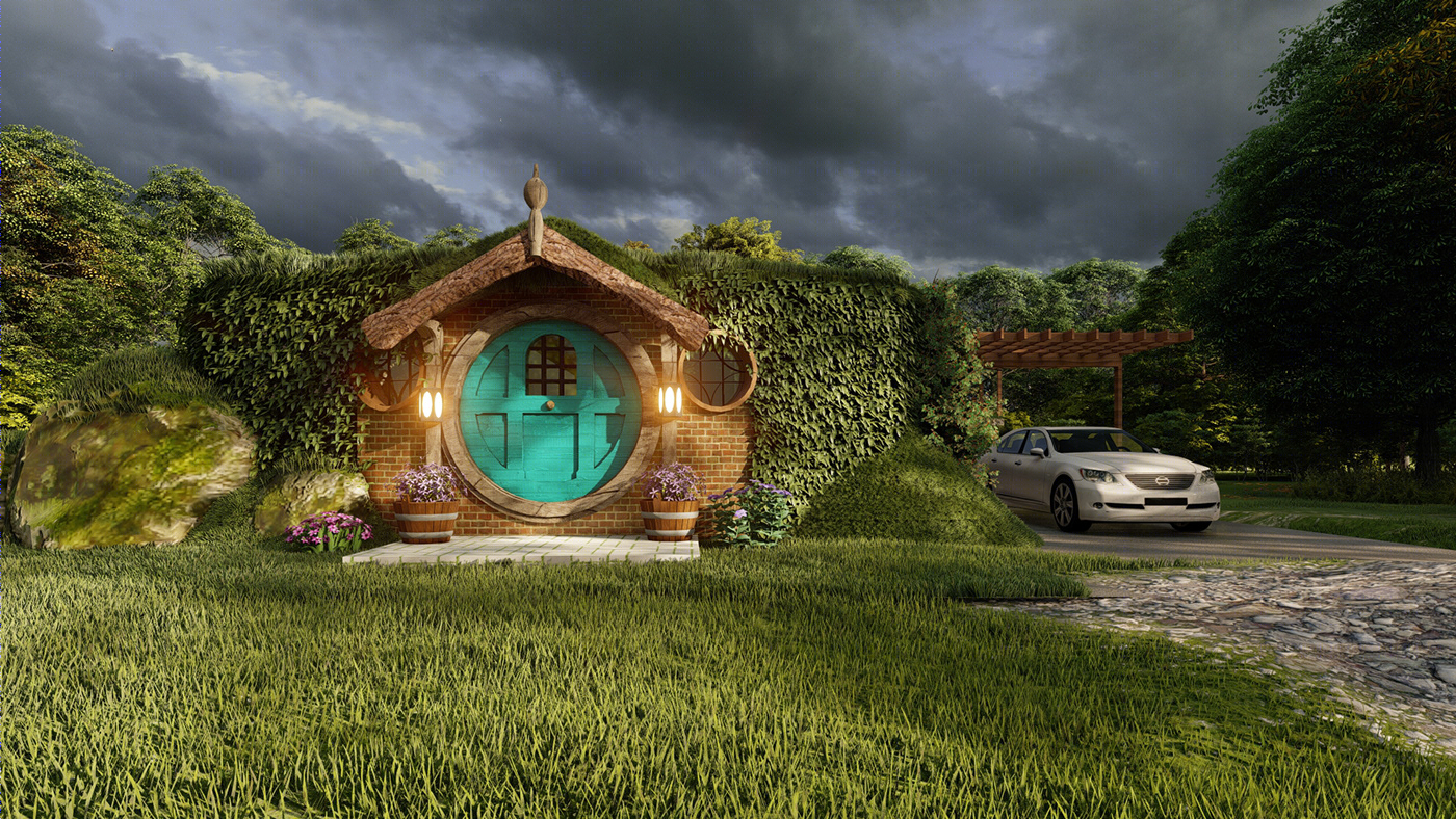 Hobbit houses facade-3