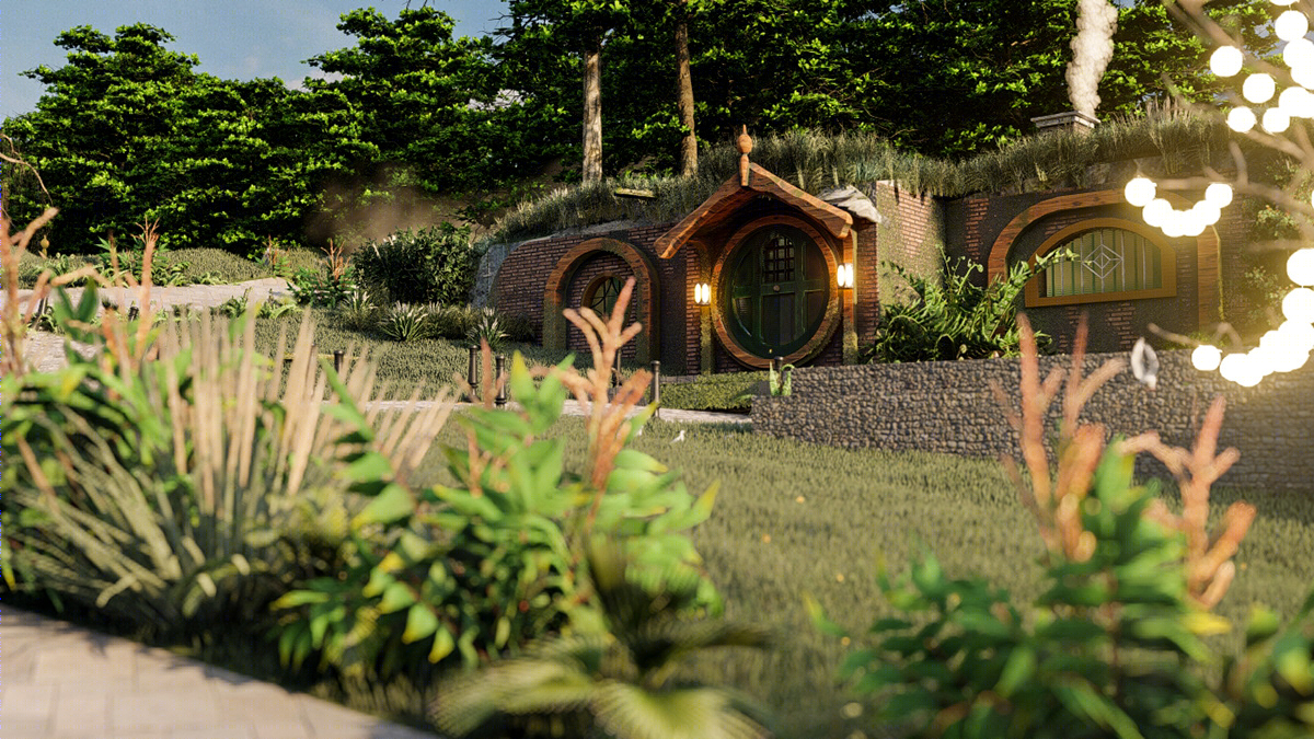 Hobbit houses facade-4
