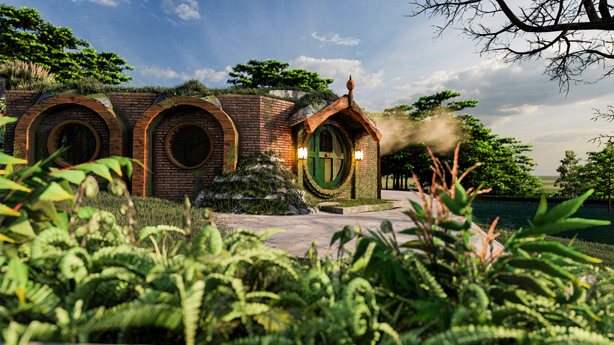 Hobbit houses facade-5