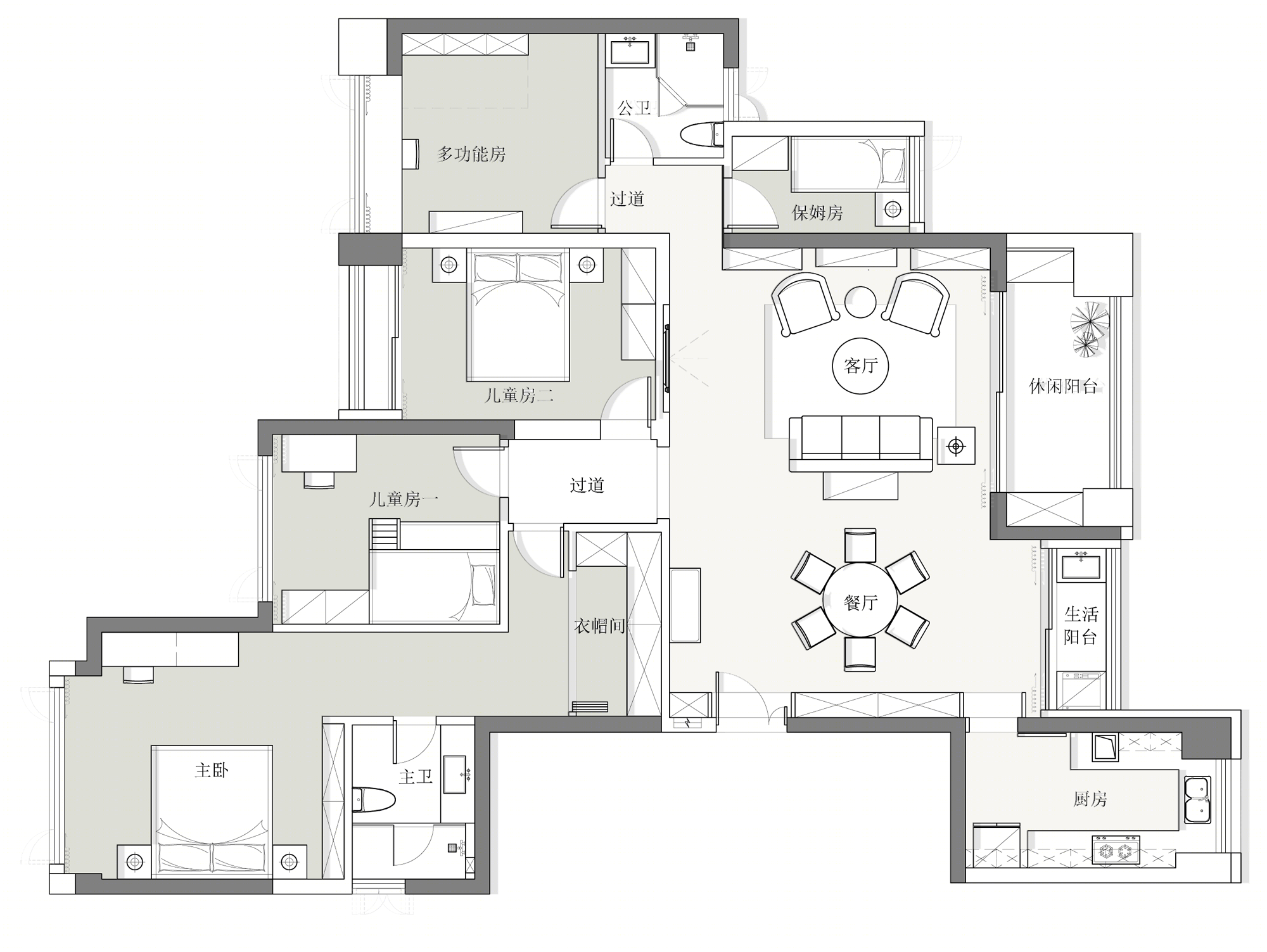 雾蓝之都|摆脱电视中心化布局，打造家庭社交新空间-1