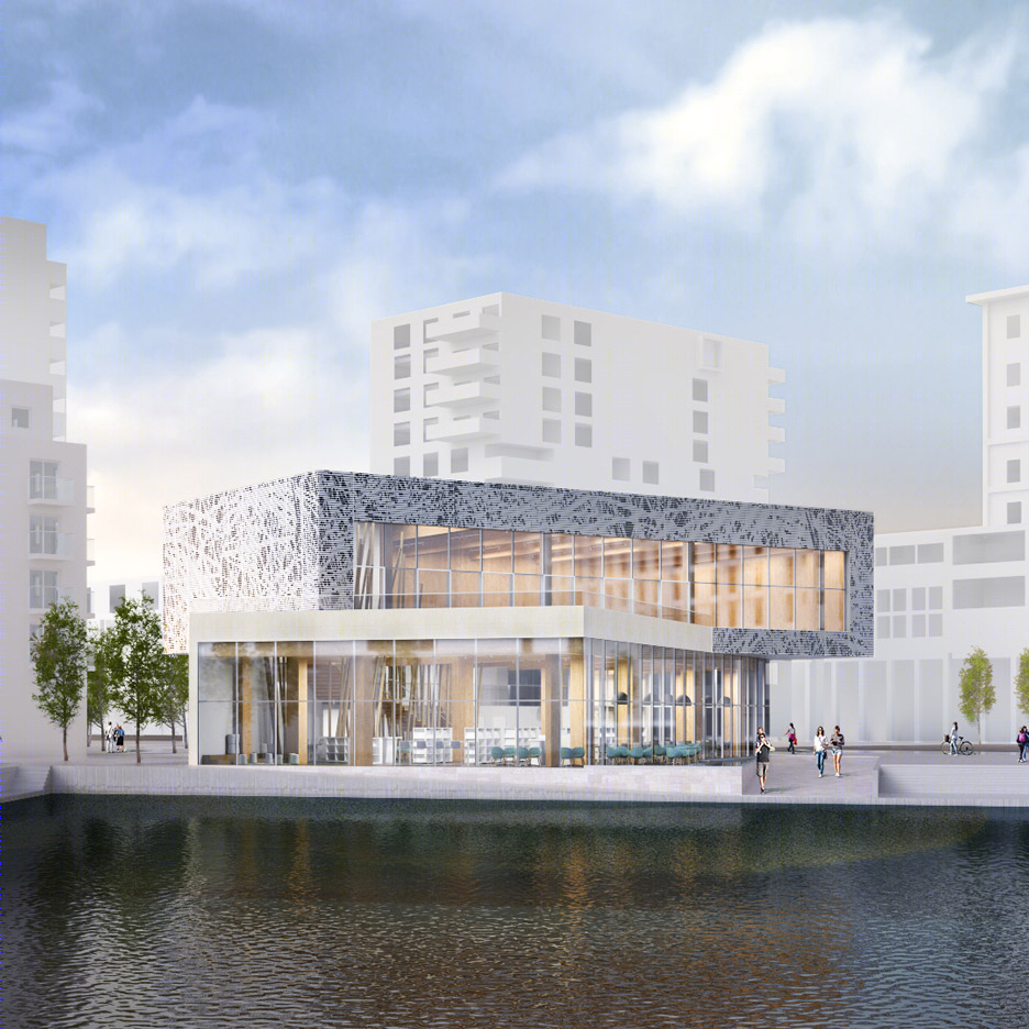 伦敦 Thamesmead 庄园新建图书馆设计-0