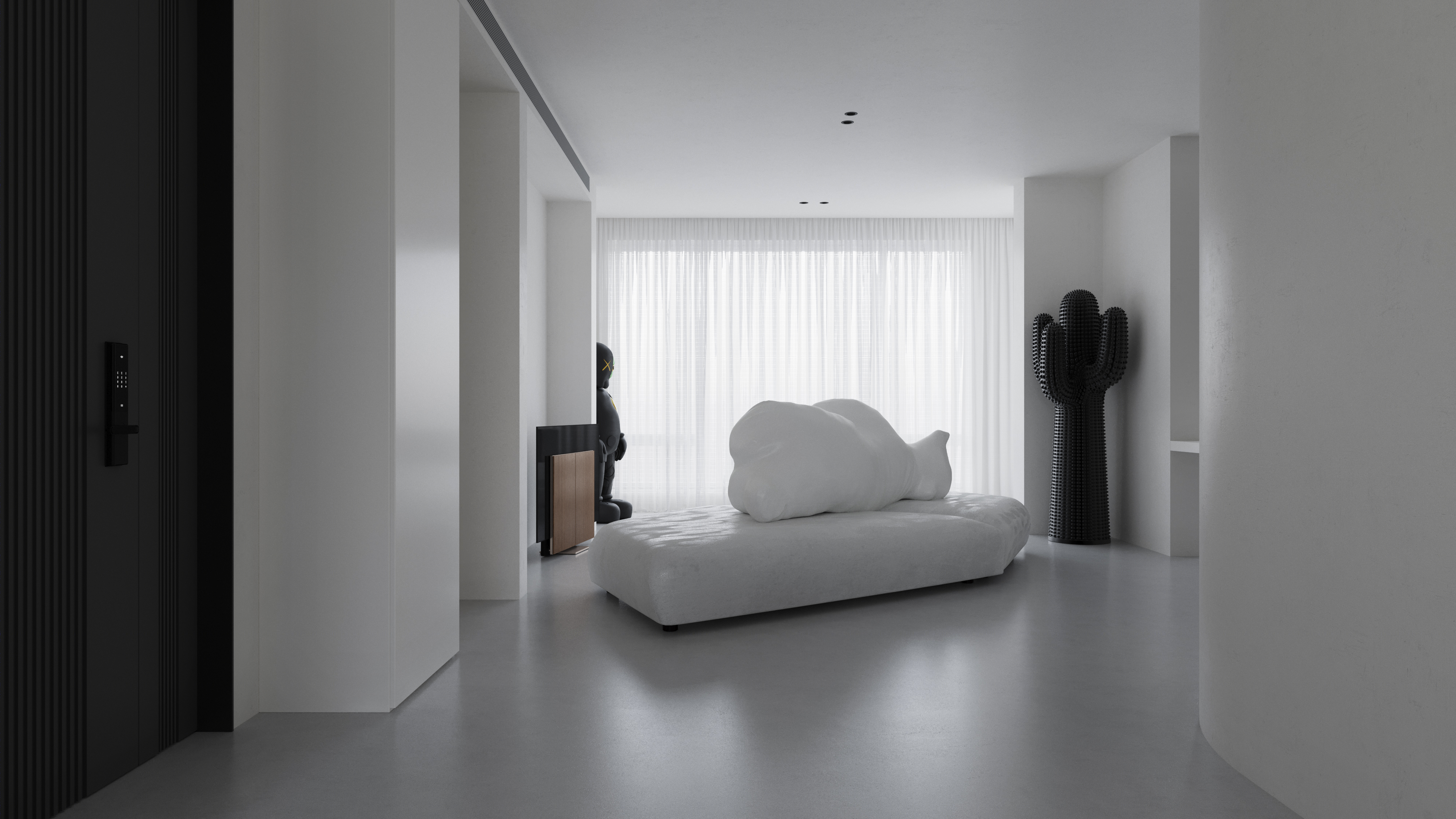 极简白色住宅，打造宁静生活空间-1