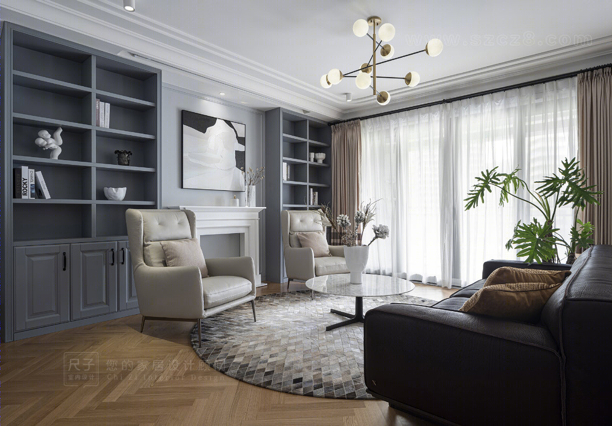 雾蓝之都|摆脱电视中心化布局，打造家庭社交新空间-2