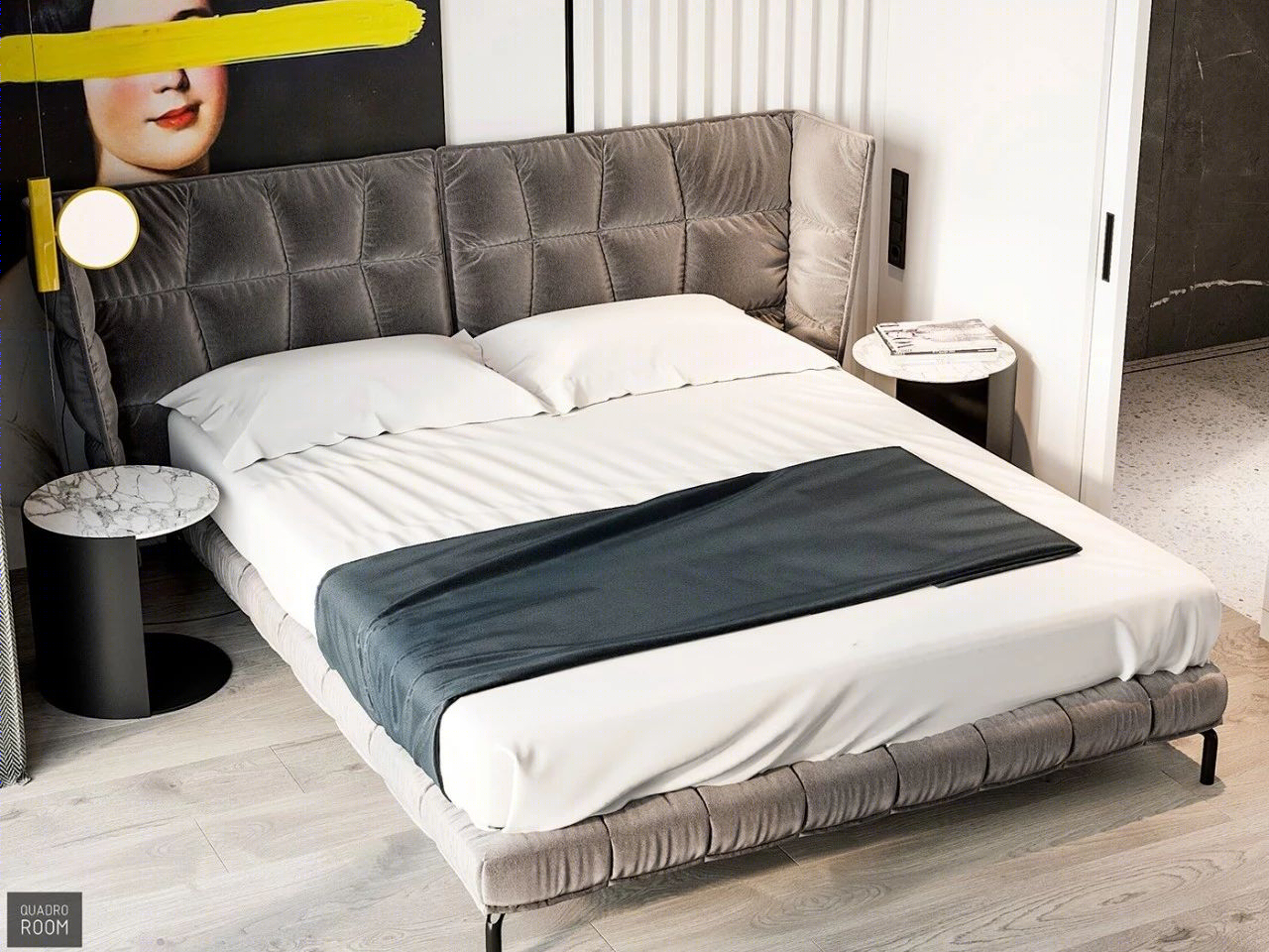 Quadro Room丨公寓丨最纯粹的简约灰设计！-60