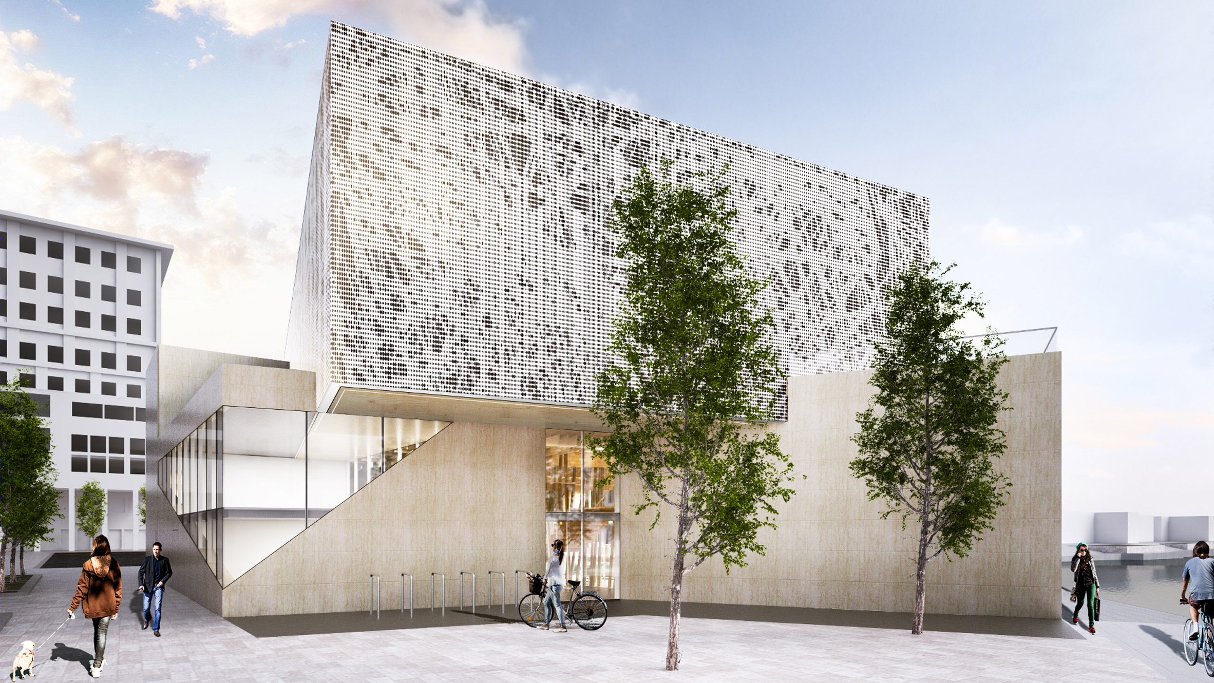 伦敦 Thamesmead 庄园新建图书馆设计-2