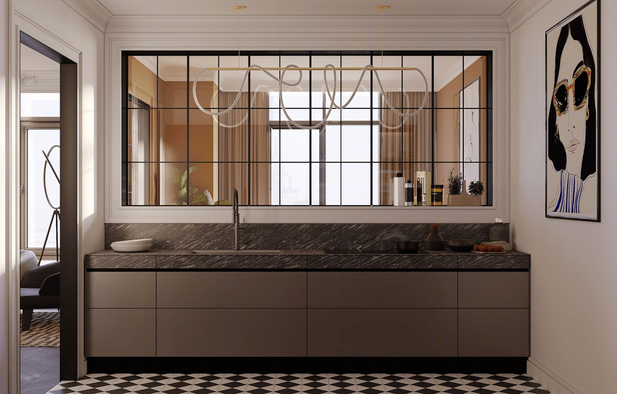 120㎡乌克兰基辅多彩空间设计-11