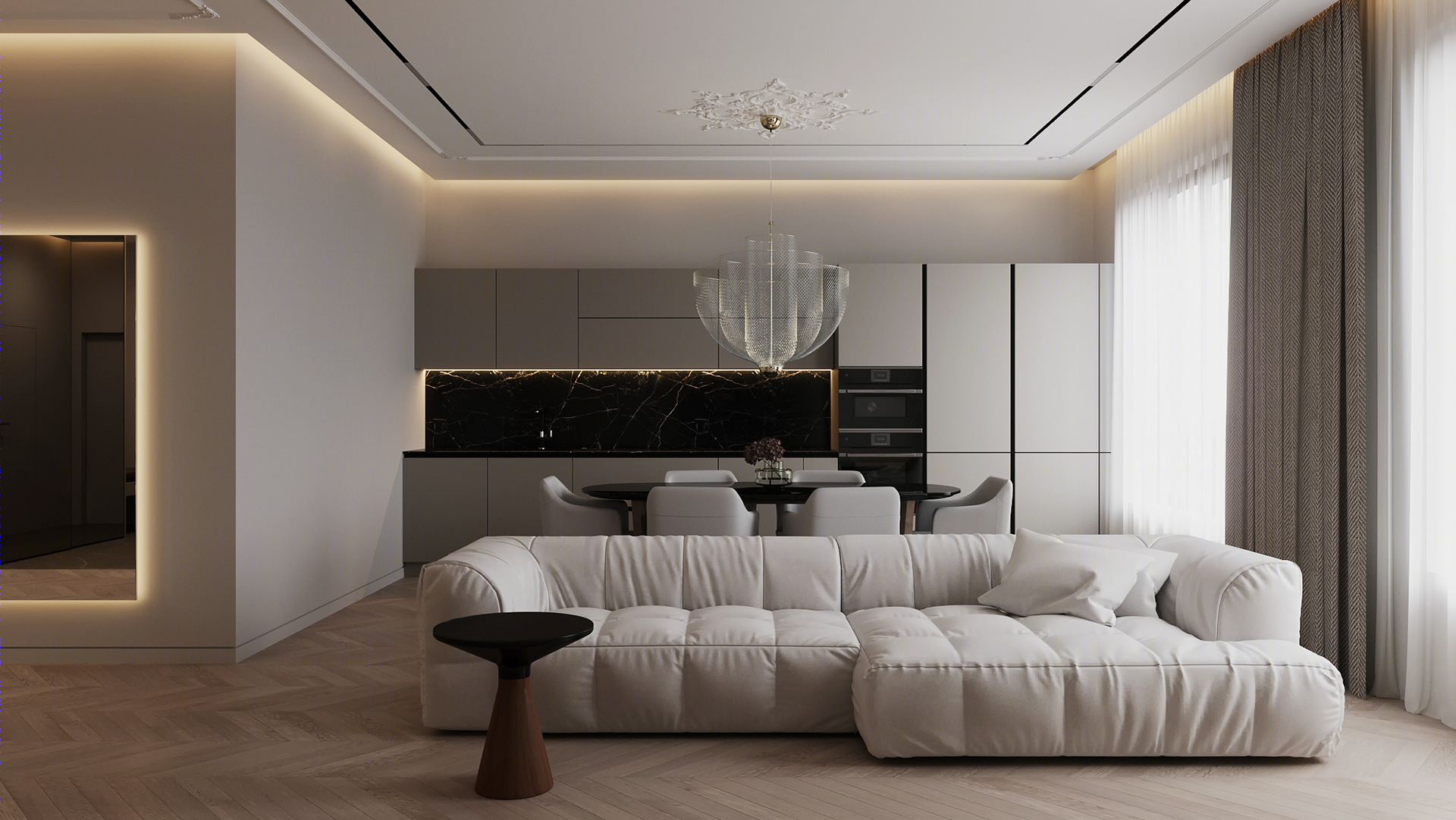 中性色系公寓设计 柔软而坚定的生活节奏！-2