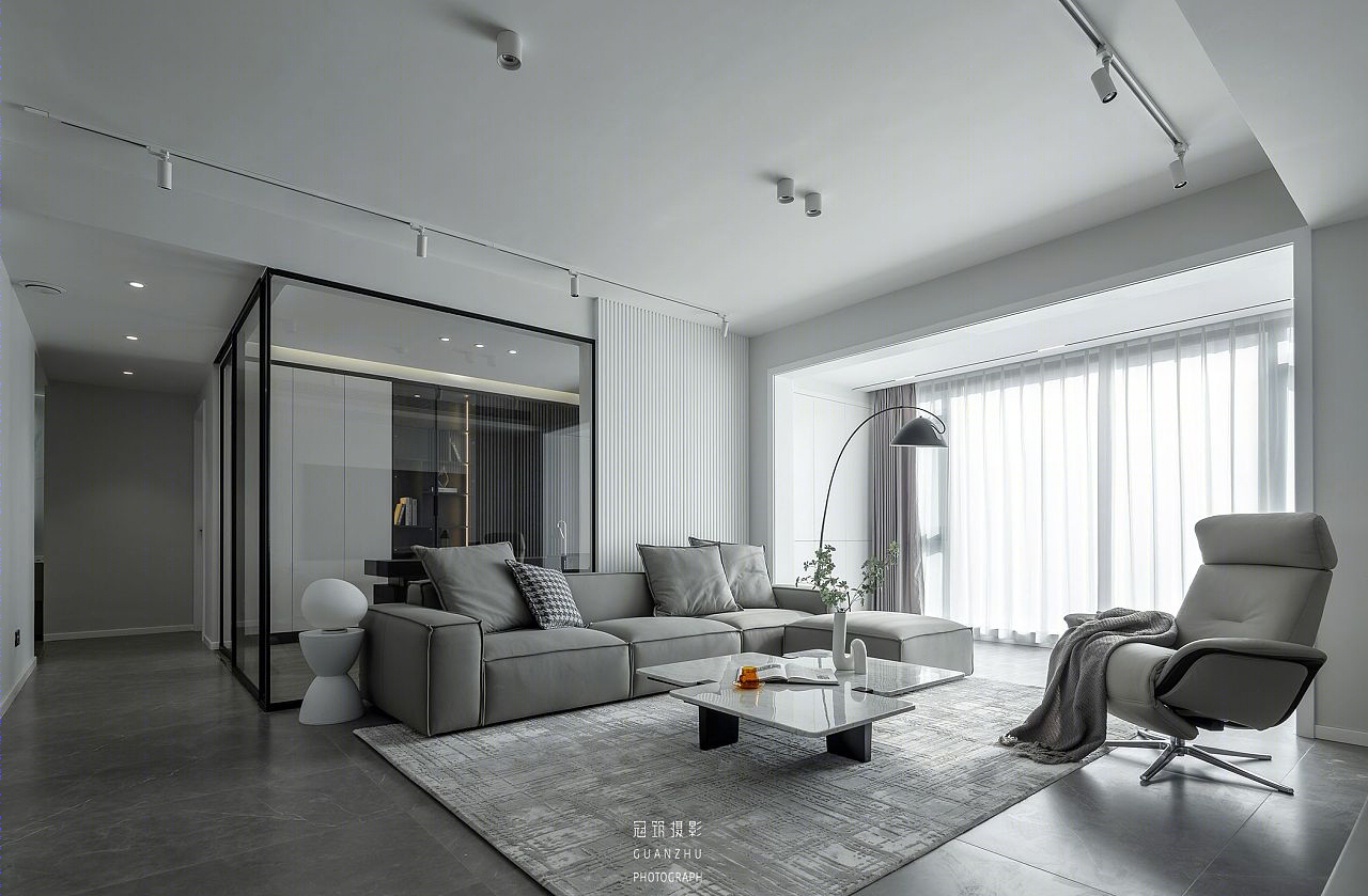 冠筑空间摄影 | 简约黑白灰私宅拍摄-0