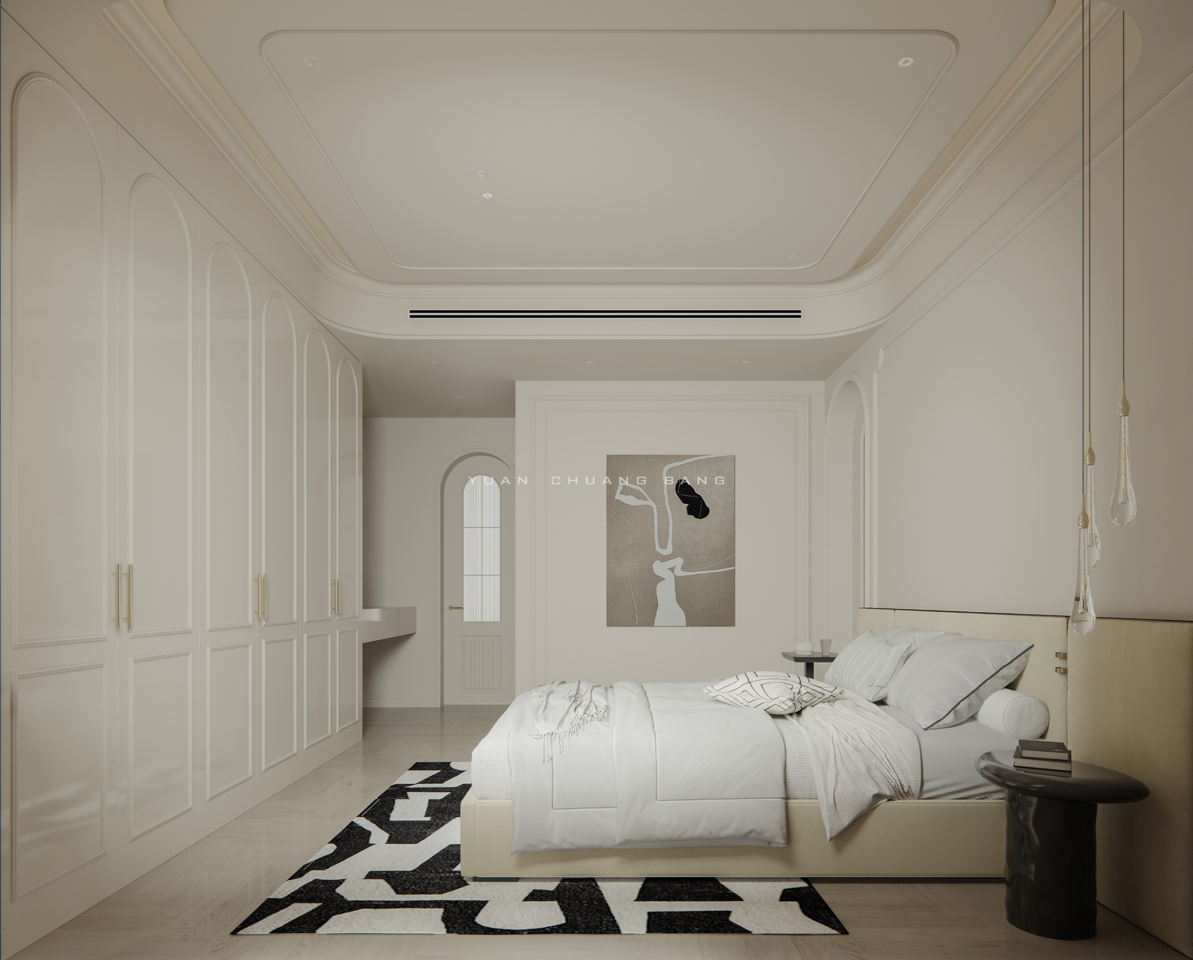 精致法式轻奢风·巴黎公寓设计-12