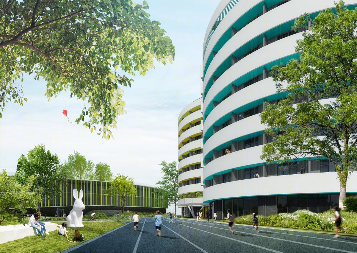 上海青浦平和双语学校 · “聚落校园”设计打破常规-21