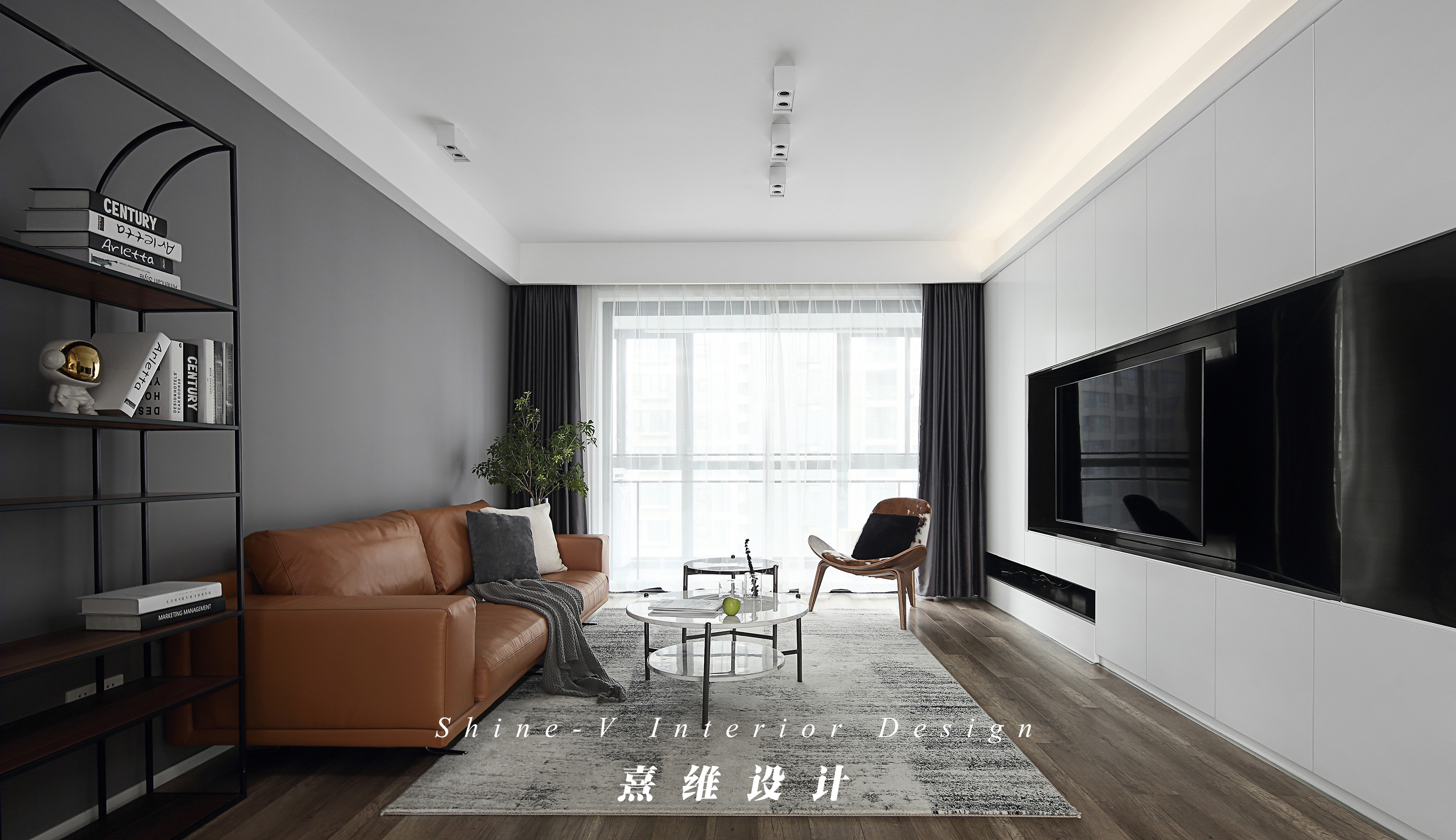 多材质混搭，打造极致黑白灰空间-4