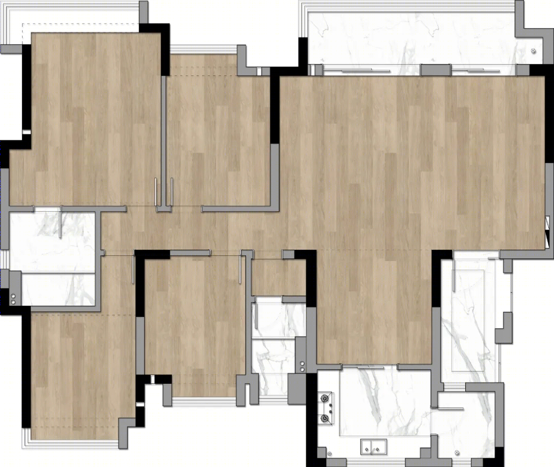 轻奢法式浪漫家居,打造三世同堂的品质生活丨中国合肥丨合肥飞墨设计-14