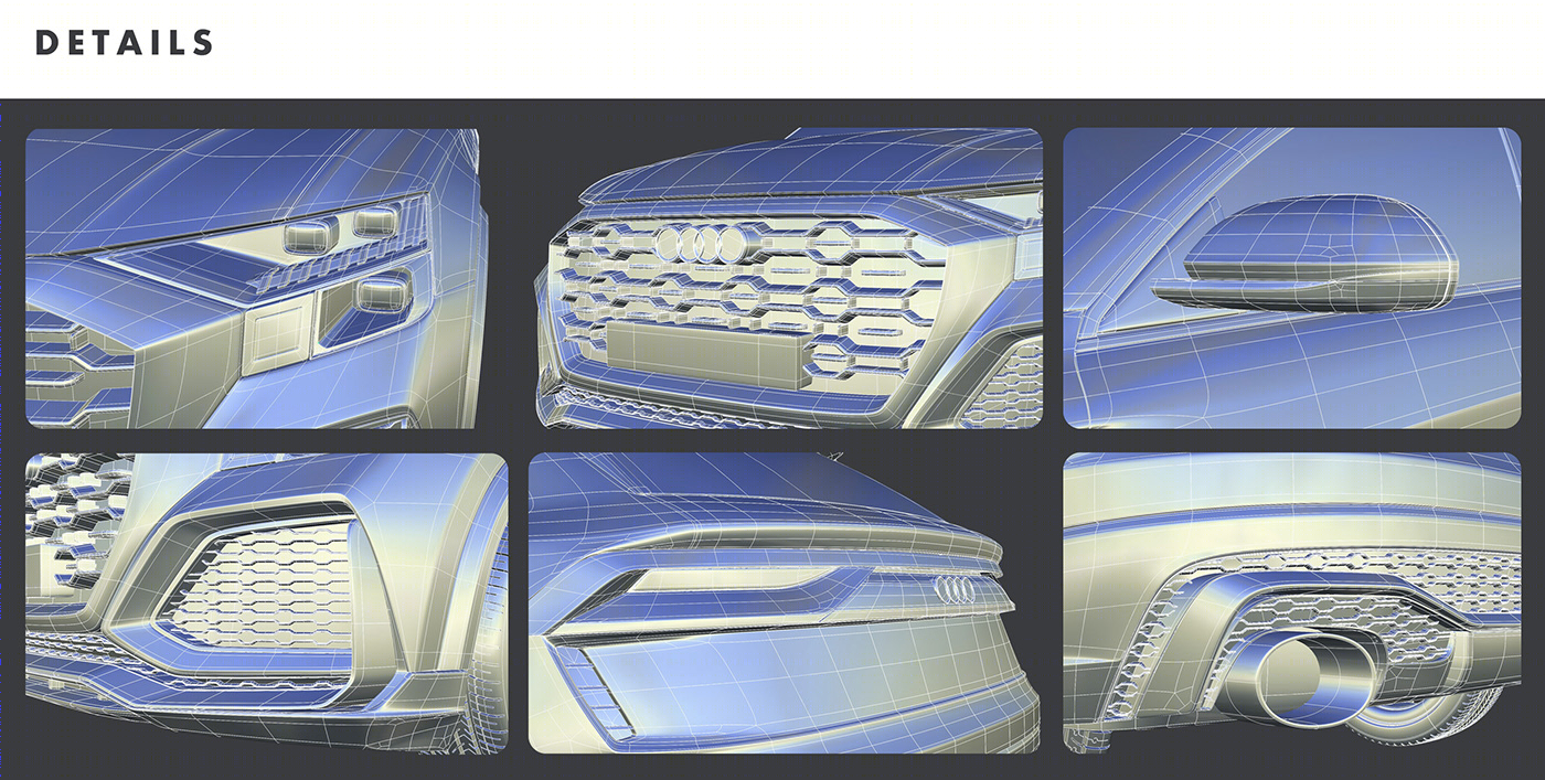 奥迪 RS Q8 三维建模教程-4