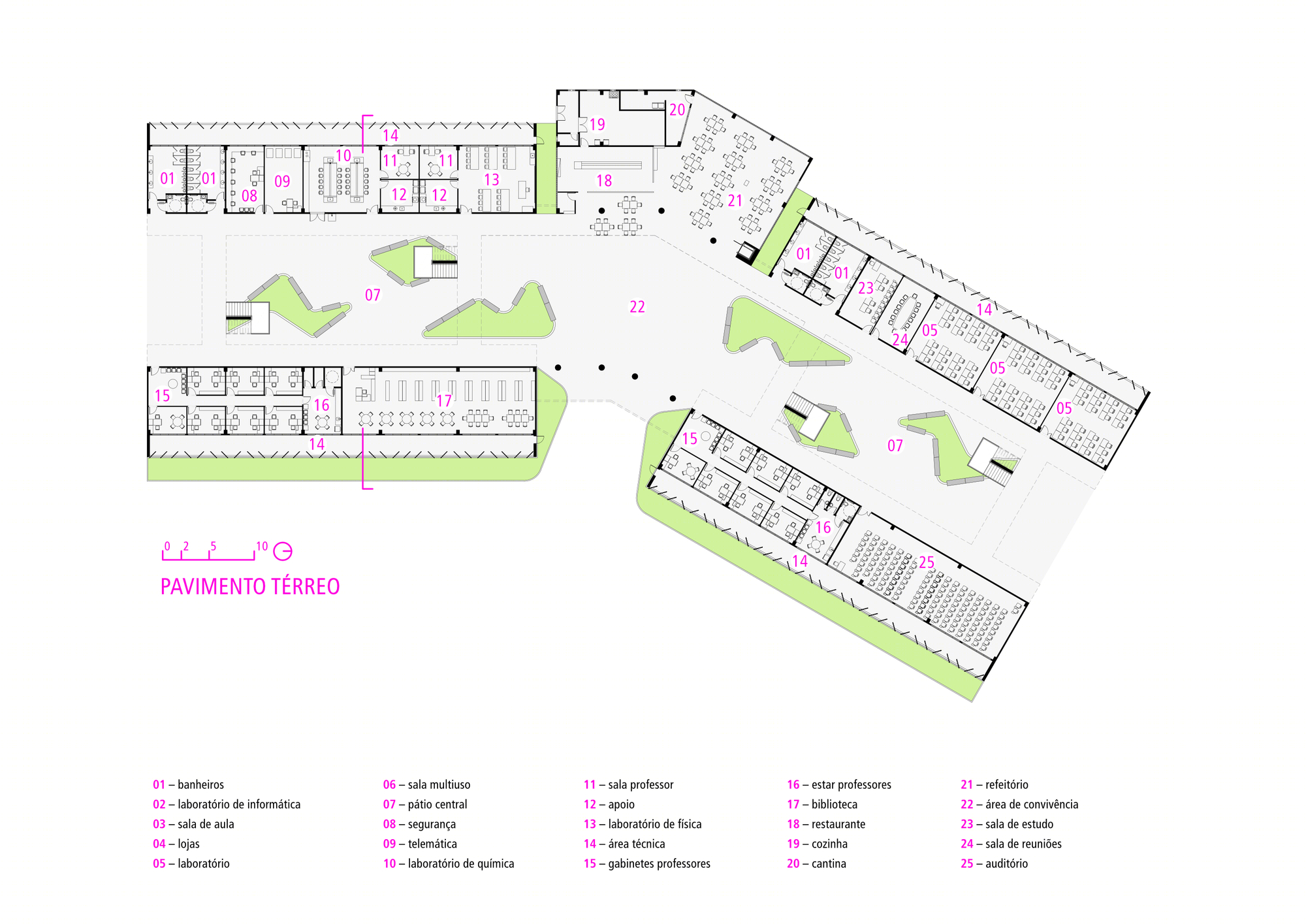 Croquis Projetos Rede Arquitetos丨教育建筑丨Didactic Block UFC Crateús-2