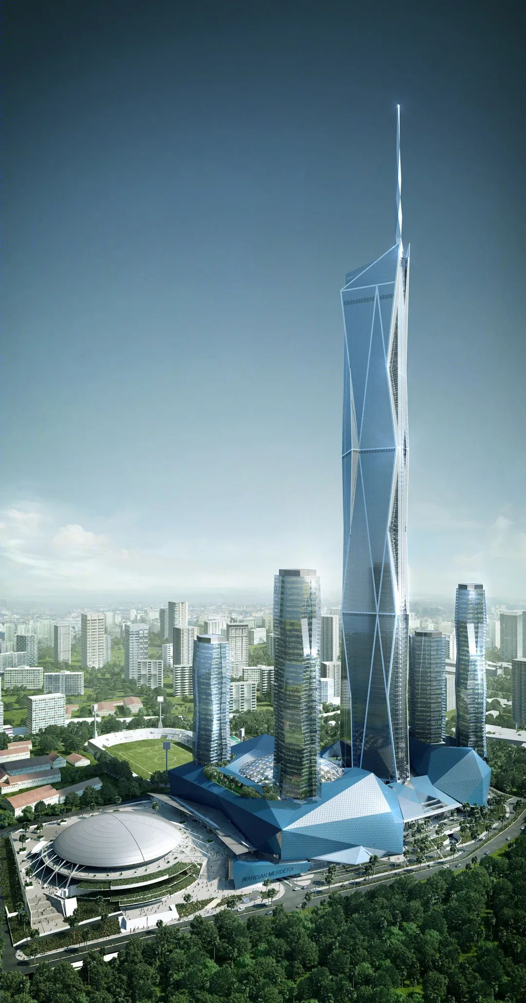 马来西亚新地标 · 644 米高的 Merdeka 118 塔丨马来西亚吉隆坡丨Fender Katsalidis 建筑事务所-4