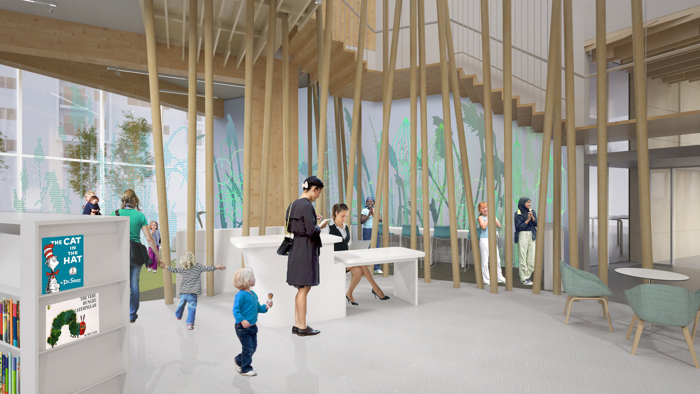 伦敦 Thamesmead 庄园新建图书馆设计-12