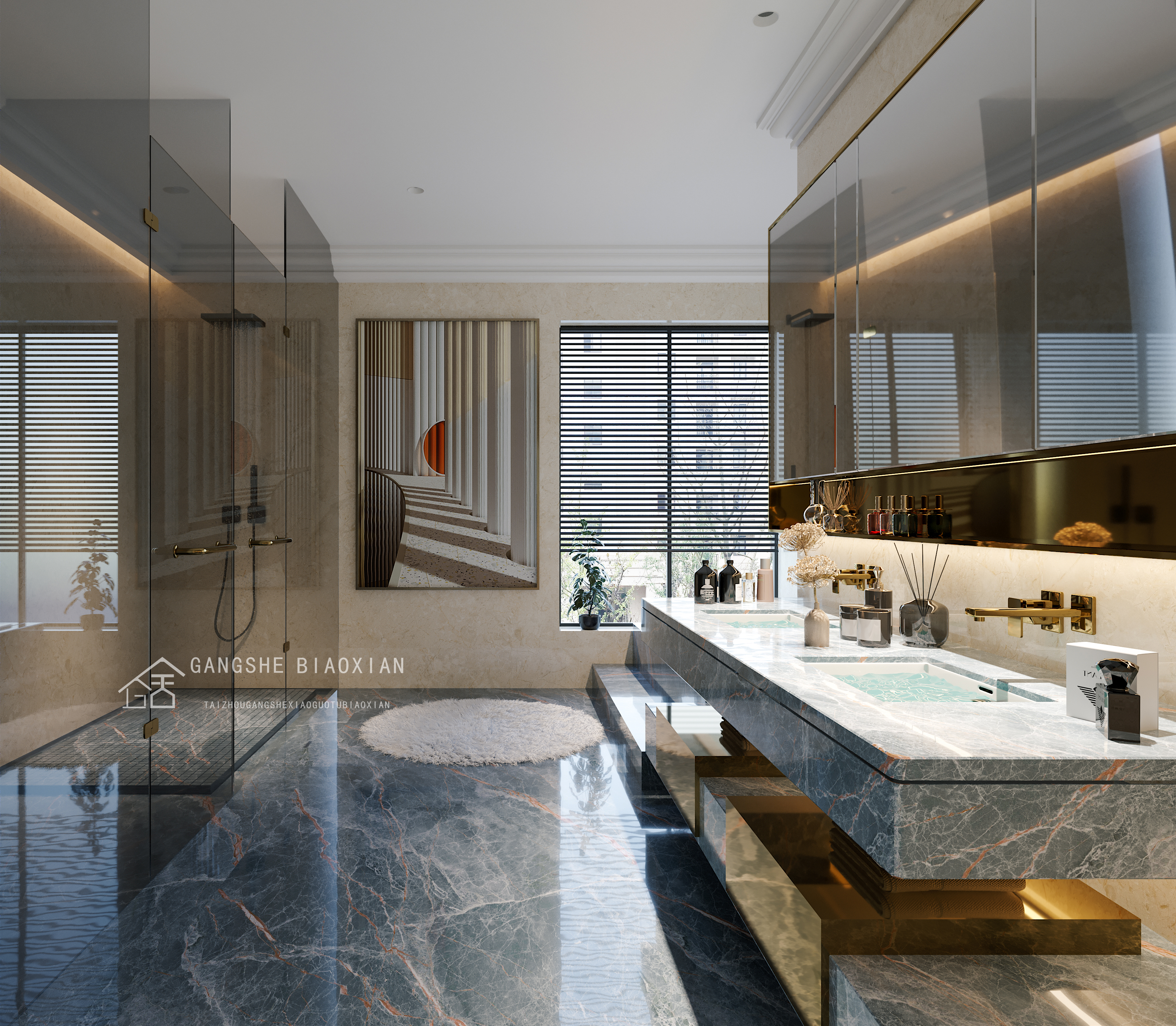 冈舍室内设计表现丨冈舍效果图-44