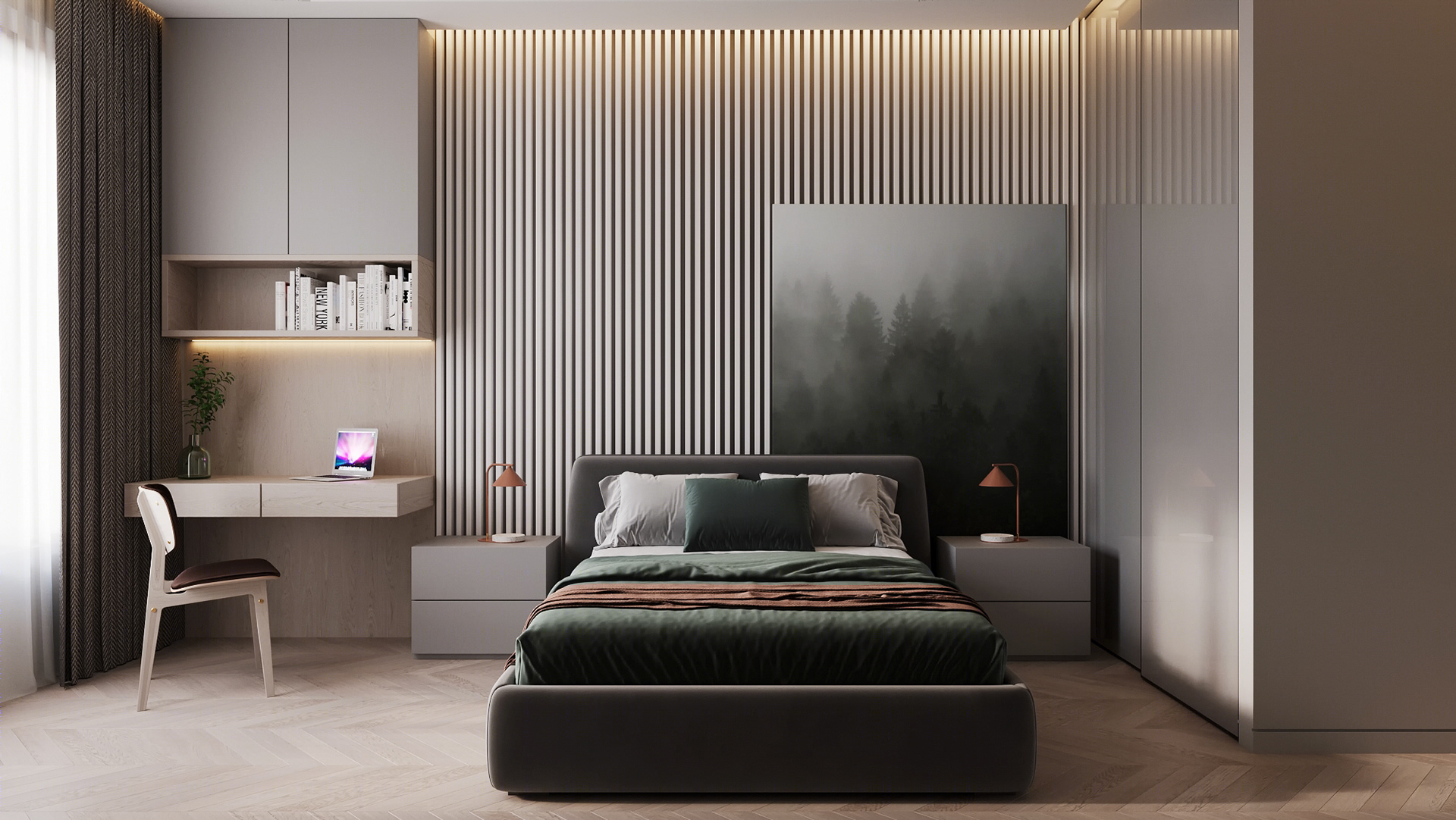 中性色系公寓设计 柔软而坚定的生活节奏！-12