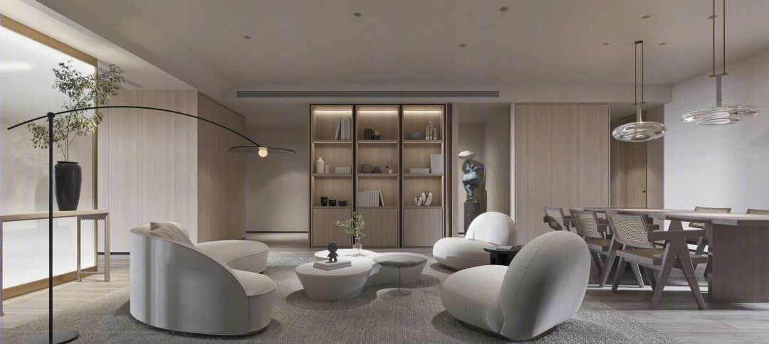 侘寂茶室融入客厅设计丨段美伊-4