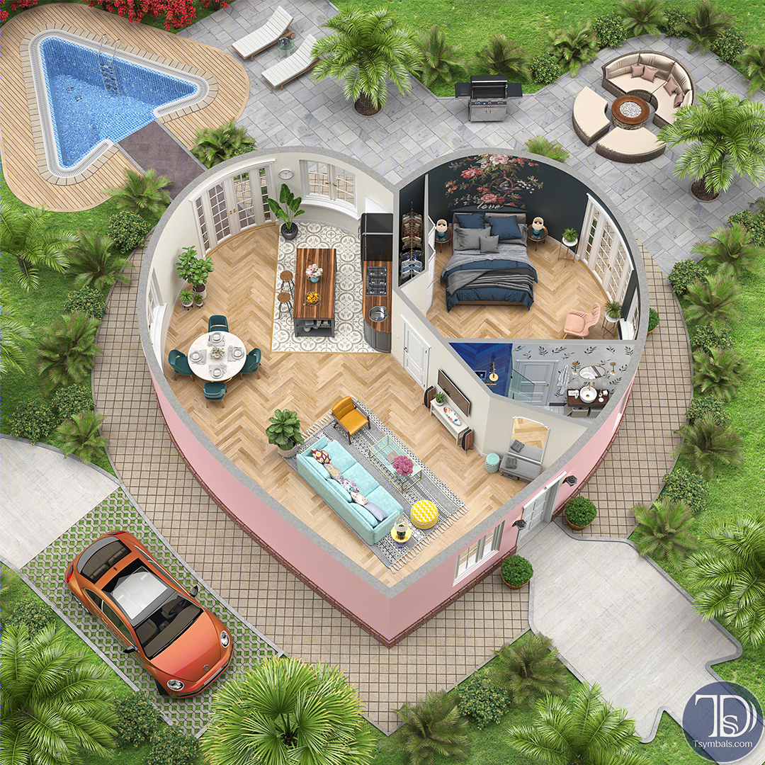 爱情鸟巢——情人节房地产创意广告设计-2