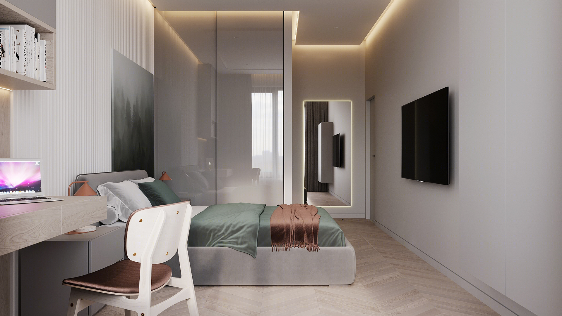 中性色系公寓设计 柔软而坚定的生活节奏！-14