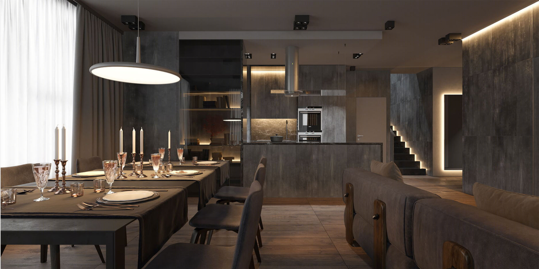 深色系小空间公寓设计 细节超丰富！-5