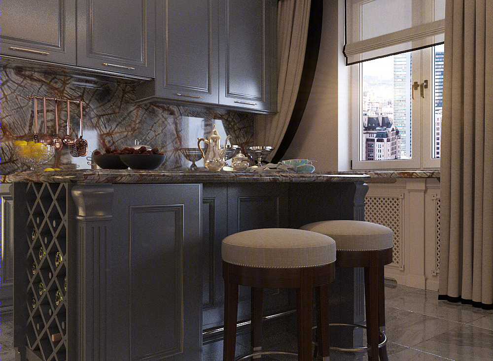 莫斯科私人公寓室内设计案例解析-23