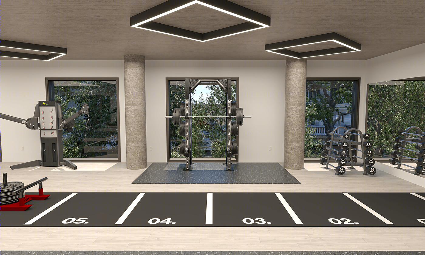 Anastasiya Gushchina丨健身房 | Apartment Gym Concept-4