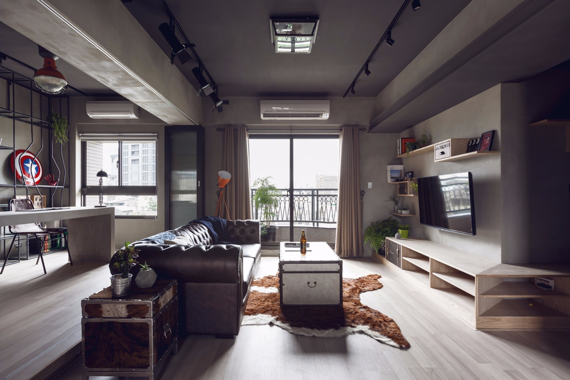 Hong’s House | 工业风混搭水泥自然美,演绎 30 岁工程师的个性家居-10