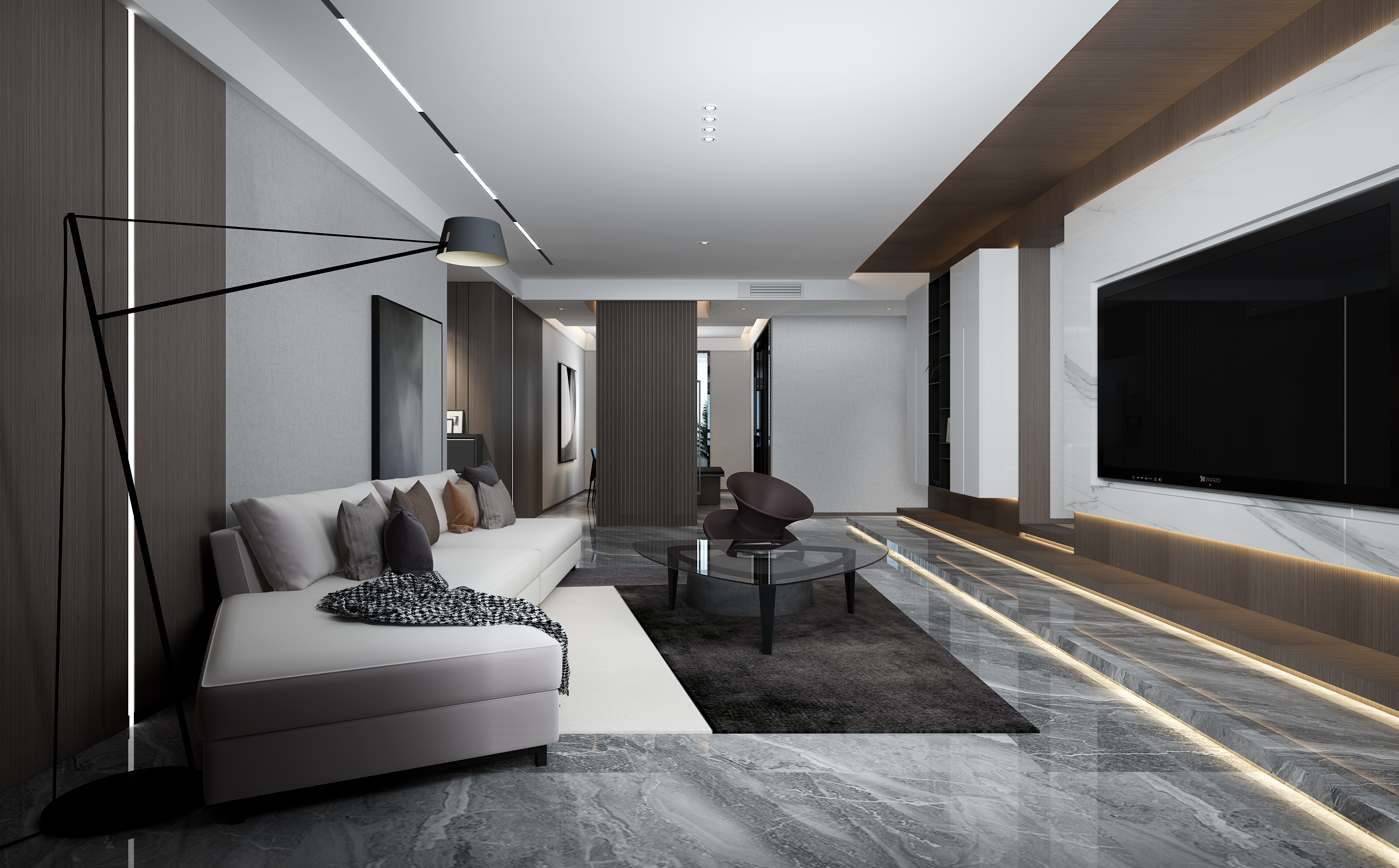 极简美学与生活融合的 190 平米郑州吴公馆丨中国郑州丨北京龙发装饰【ONE设计】工作室-13