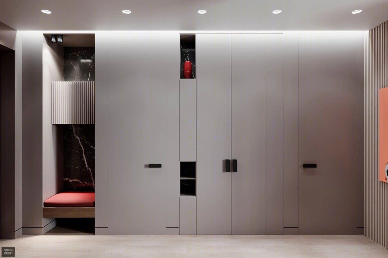 Quadro Room丨公寓丨最纯粹的简约灰设计！-79