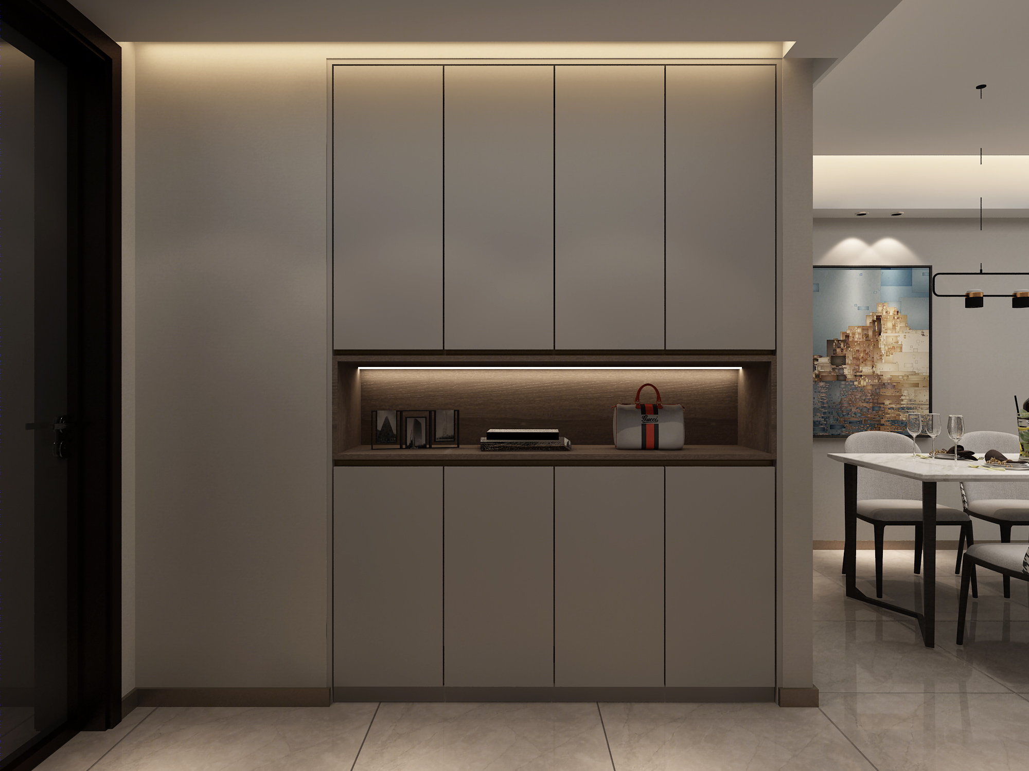 居宅设计 | 广州时代柏林113户型 灰与质-14