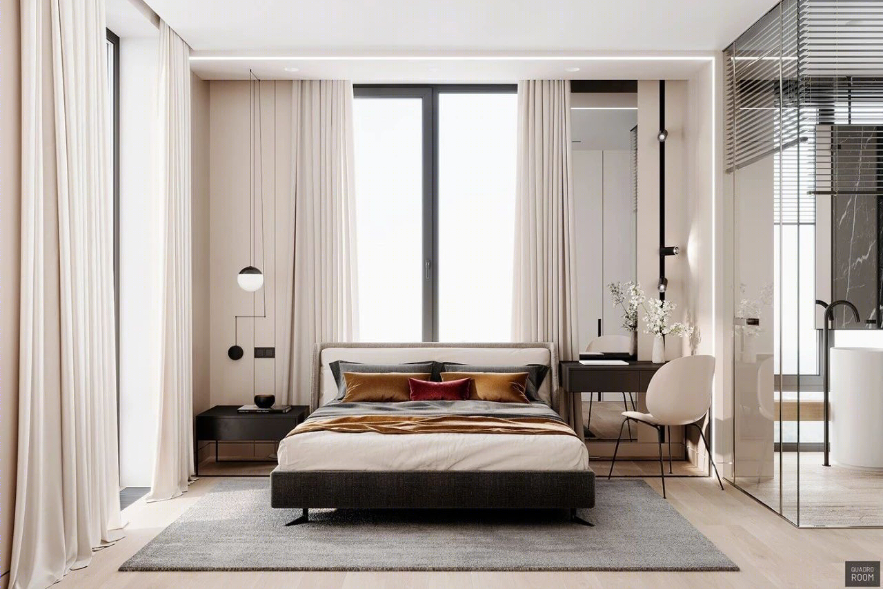 Quadro Room丨公寓丨最纯粹的简约灰设计！-80