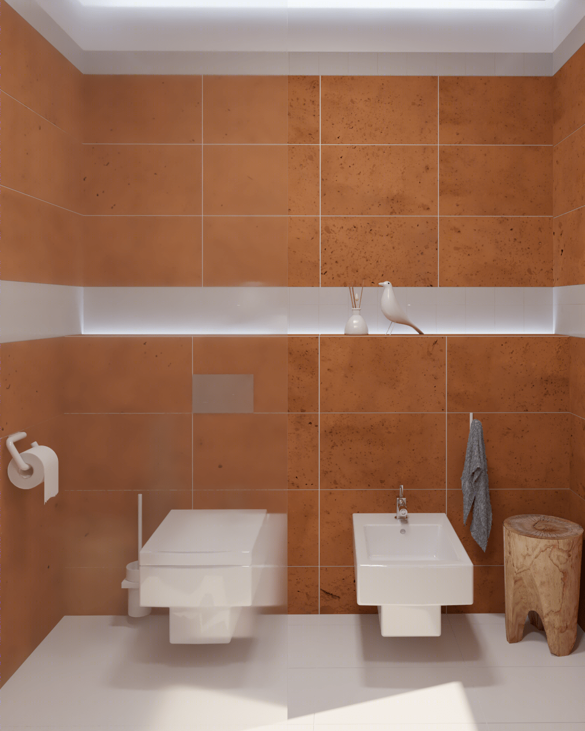 Diseño de baño, con diversidad de colores-3