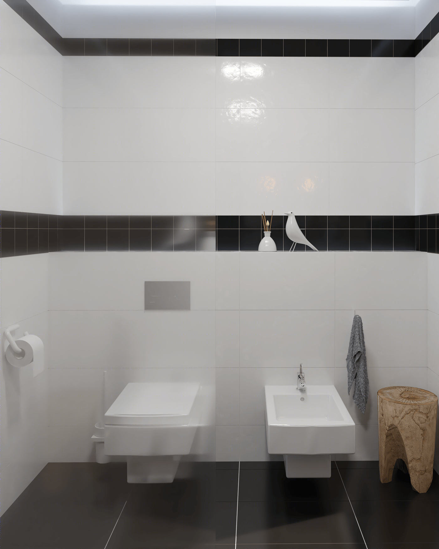 Diseño de baño, con diversidad de colores-5