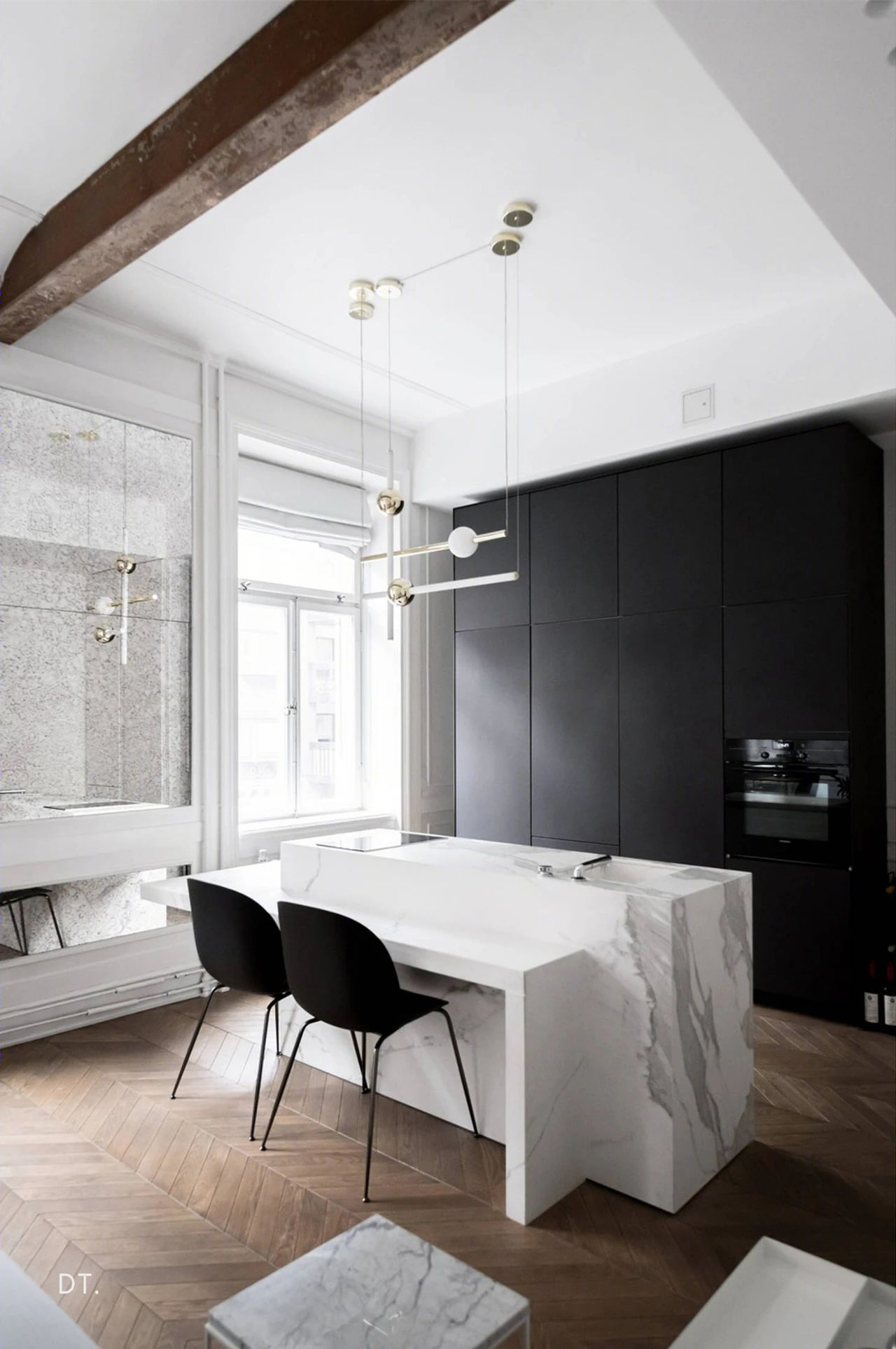 斯德哥尔摩 46㎡极简黑白空间设计-7