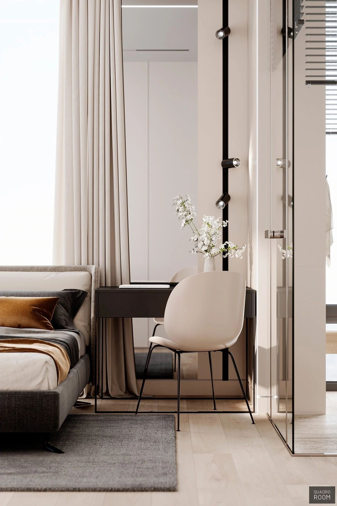 Quadro Room丨公寓丨最纯粹的简约灰设计！-83