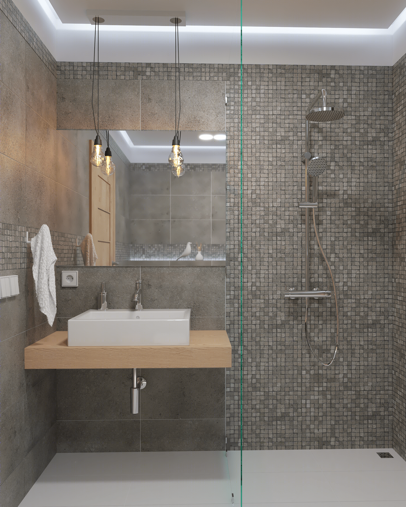 Diseño de baño, con diversidad de colores-8