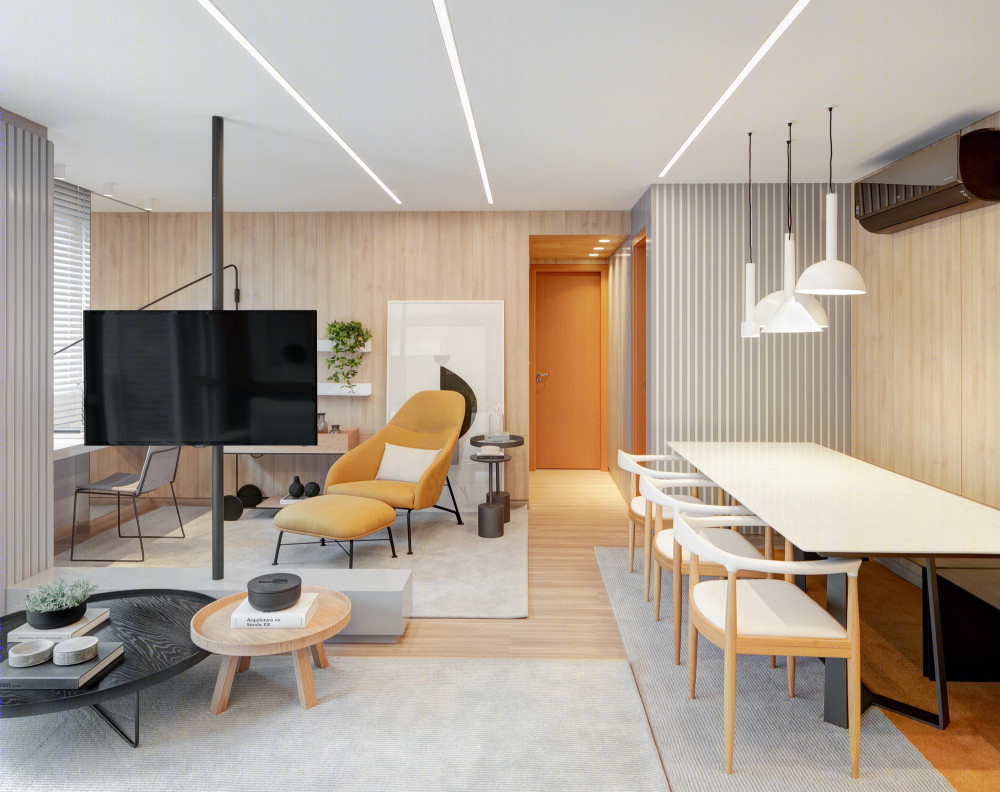 巴西阿夸维拉诺公寓设计，多元素整合打造开放式空间-2