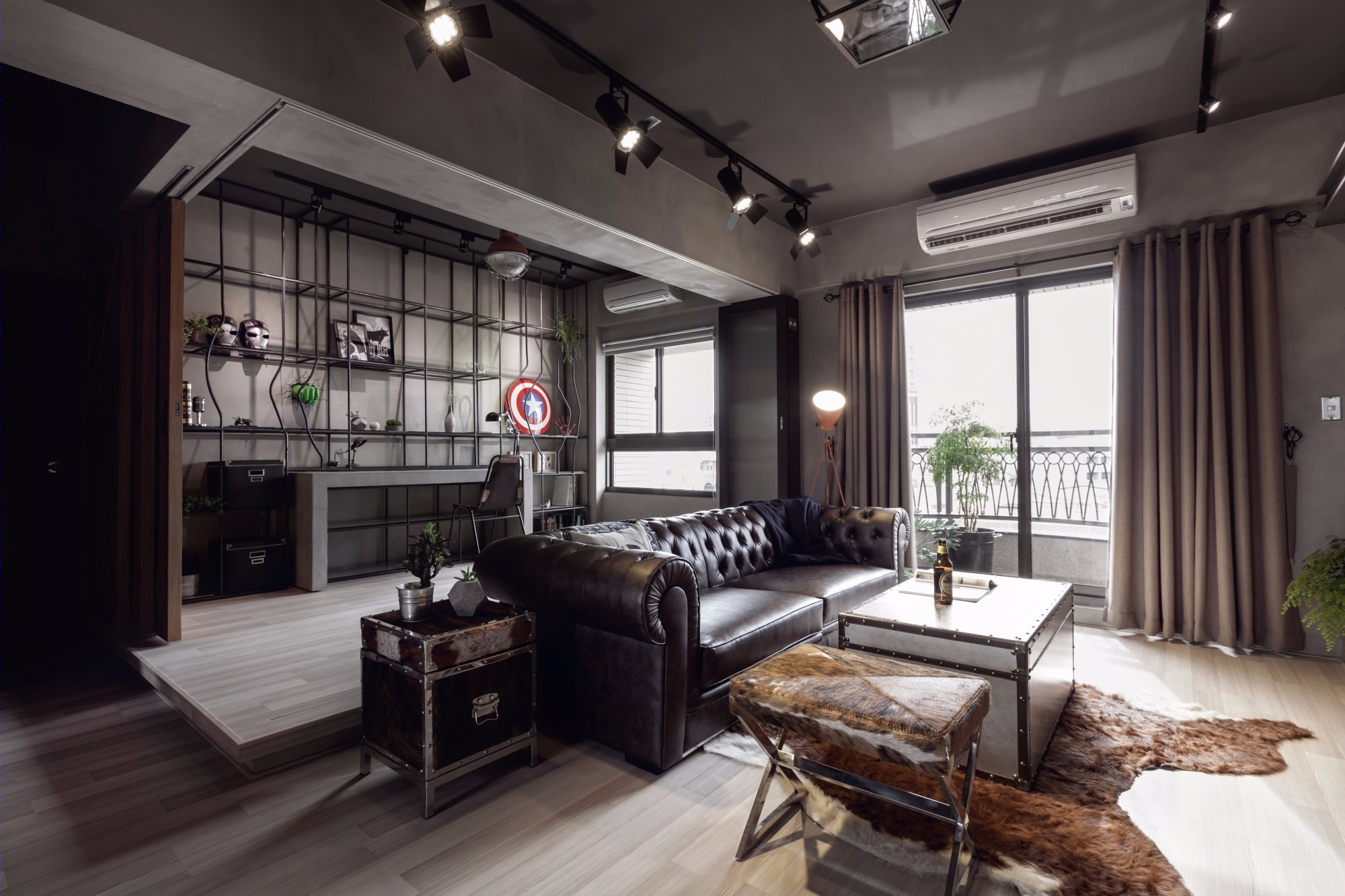 Hong’s House | 工业风混搭水泥自然美,演绎 30 岁工程师的个性家居-14