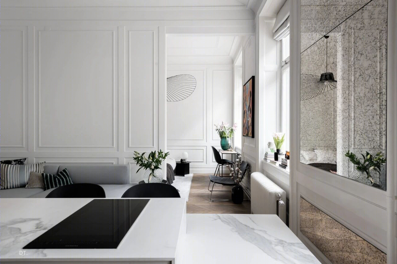 斯德哥尔摩 46㎡极简黑白空间设计-10
