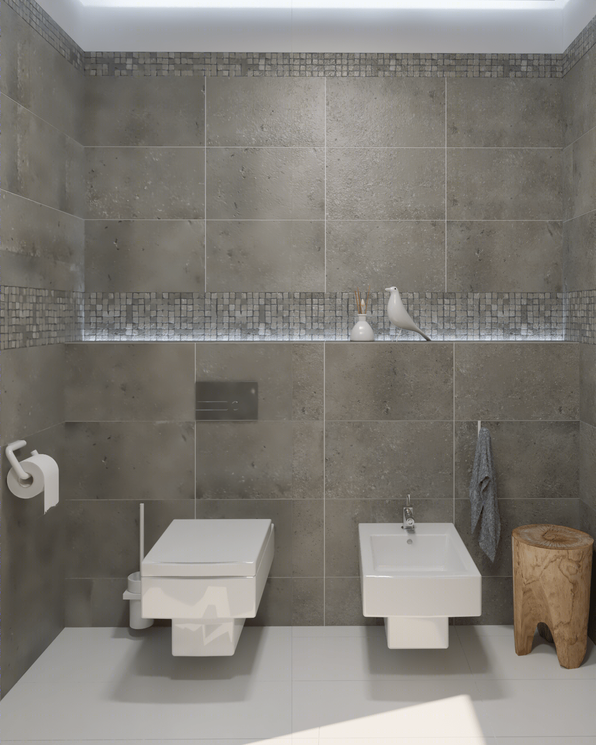 Diseño de baño, con diversidad de colores-9