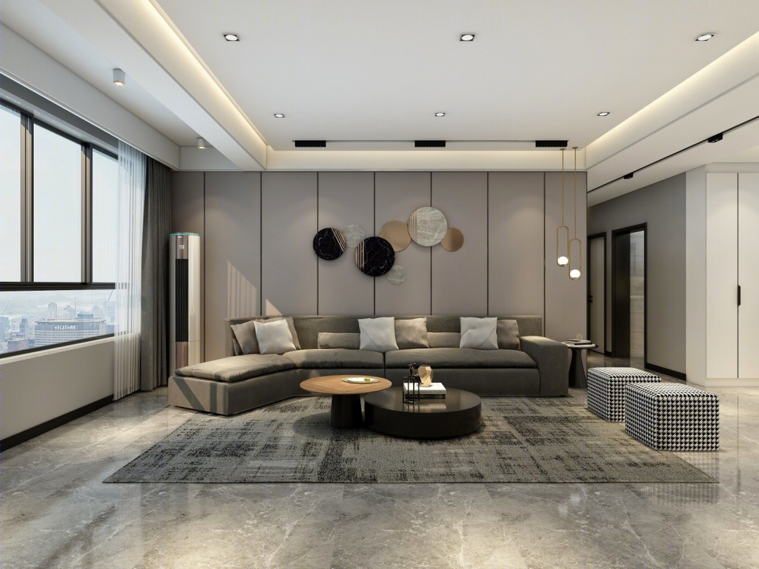 现代轻奢无主灯设计-5