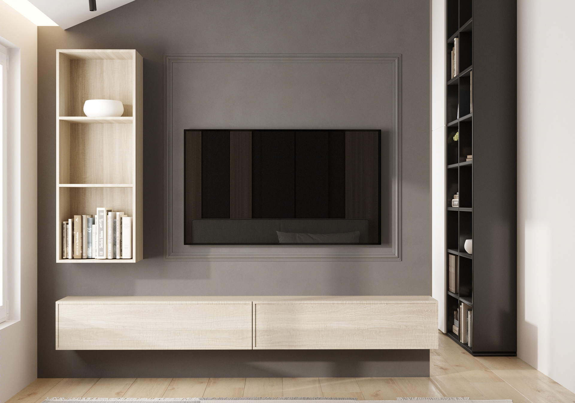 80平 灰白色系 简约空间-12