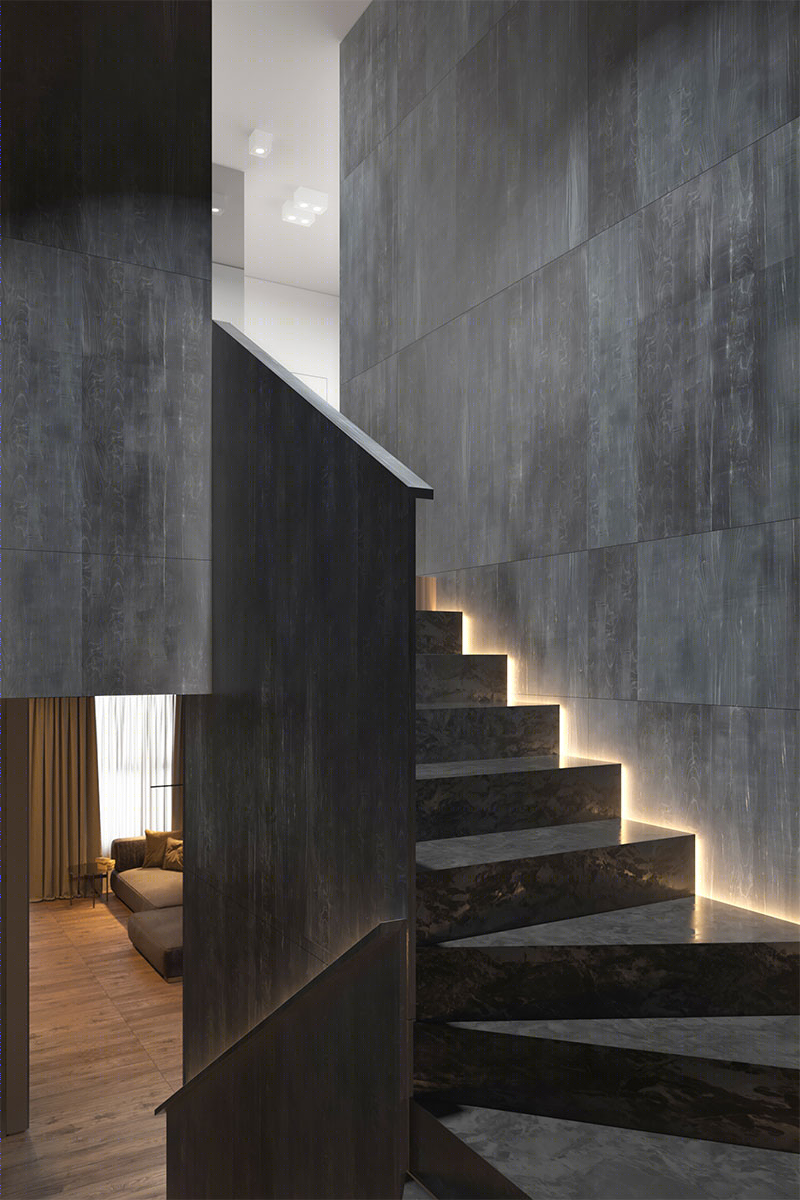 深色系小空间公寓设计 细节超丰富！-16