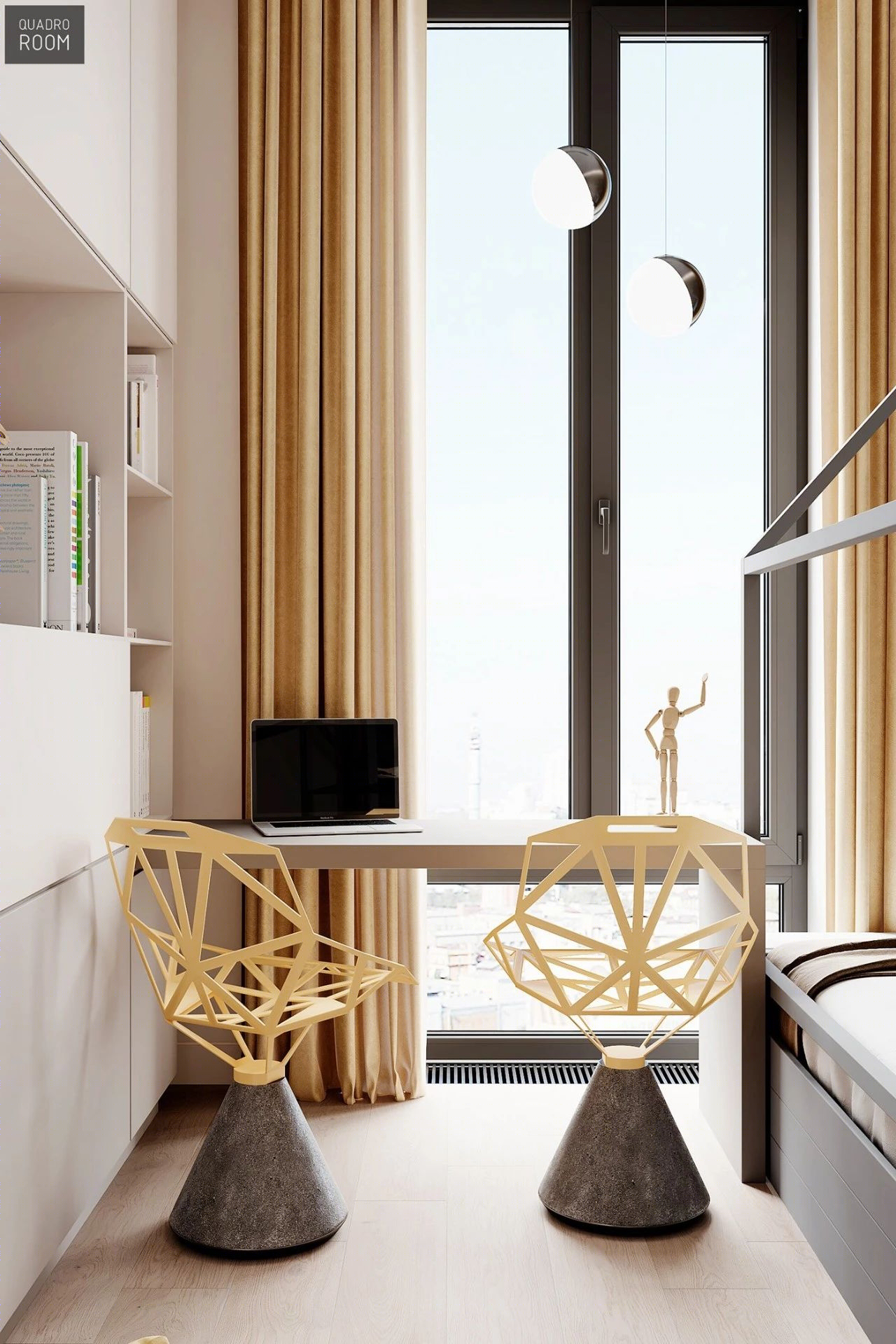 Quadro Room丨公寓丨最纯粹的简约灰设计！-89